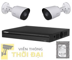 trọn bộ 2 mắt camera dahua
