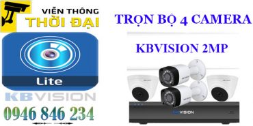 Trọn bộ 4 camera kbvision 2mp giá rẻ